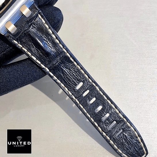 Audemars Piguet 3126 Replica 3 Audemars Piguet Royal Oak Leather Black Bracelet Replica white background