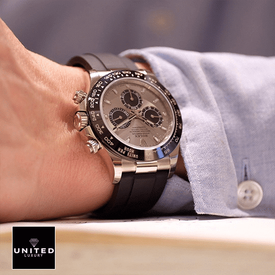 Rolex Daytona White Gold 116519LN Replica 5 Rolex Daytona White Gold 116519LN-0024 Replica on is arm