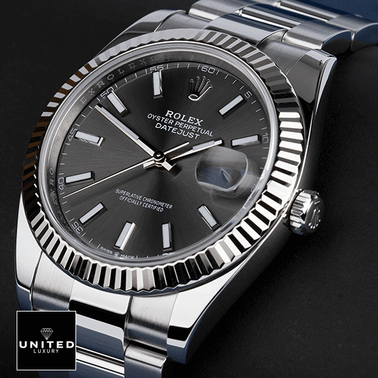 Rolex Datejust 126334-0013 Grey Dial Fluted Bezel Replica