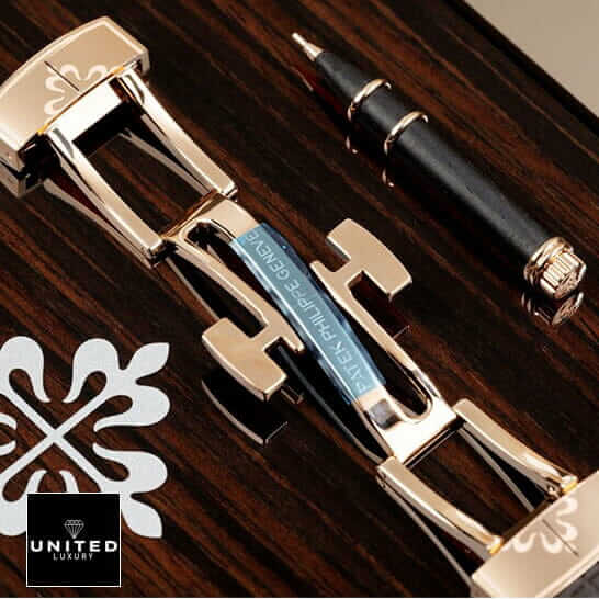 Patek Travel Time Replica 4 Patek Philippe Travel Time Stainless Steel Clasp Replica opened clasp