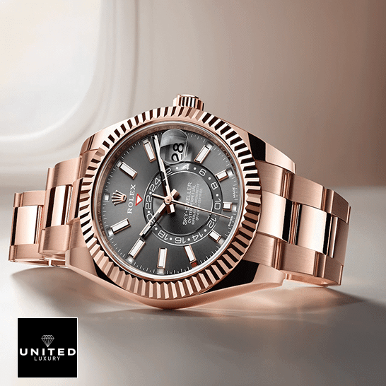 Rolex Sky-Dweller 326935-0007 Everose Fluted Bezel Replica