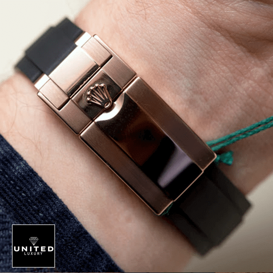 Rolex Yacht Master Stainless Steel Clasp Replica on the wrist