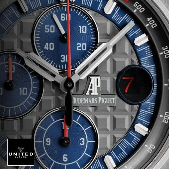 Audemars Pi?guyet Grey Blue Dial Replica close analog view