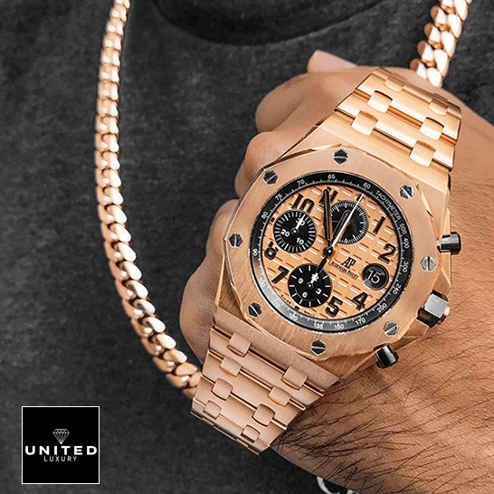 AP Rose Gold Replica 1 Audemars Piguet 26470OR.OO_.1000OR.01 Royal Oak Rose Gold Dial Replica