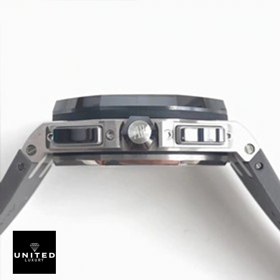 Audemars Piguet Royal Oak Stainless Steel Replica Crown / Push button side view