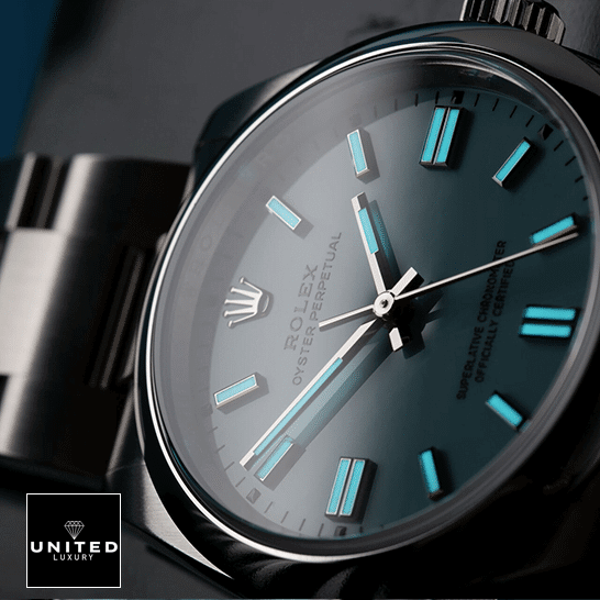 Rolex Perpetual 126000 Turquoise Dial Stick Dot Luminos ?ndices Replica