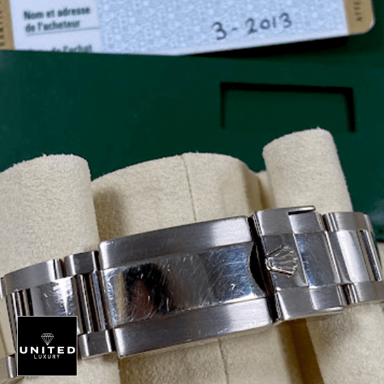 Rolex Black Diamond Replica 4 Rolex Daytona Stainless Steel Fold Clasp on the Rolex Logo 116599RBOW Replica