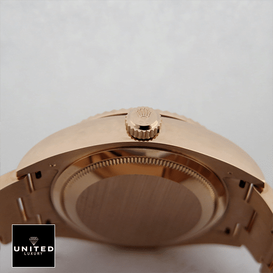 Rolex Sky-Dweller Rose Gold Case 326935-0005 Crown Pusher Replica