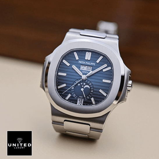 Patek Philippe 5726 Replica 2 Patek Philippe Nautilus 5726-1A-014 Blue Dial Steel Case Replica front view