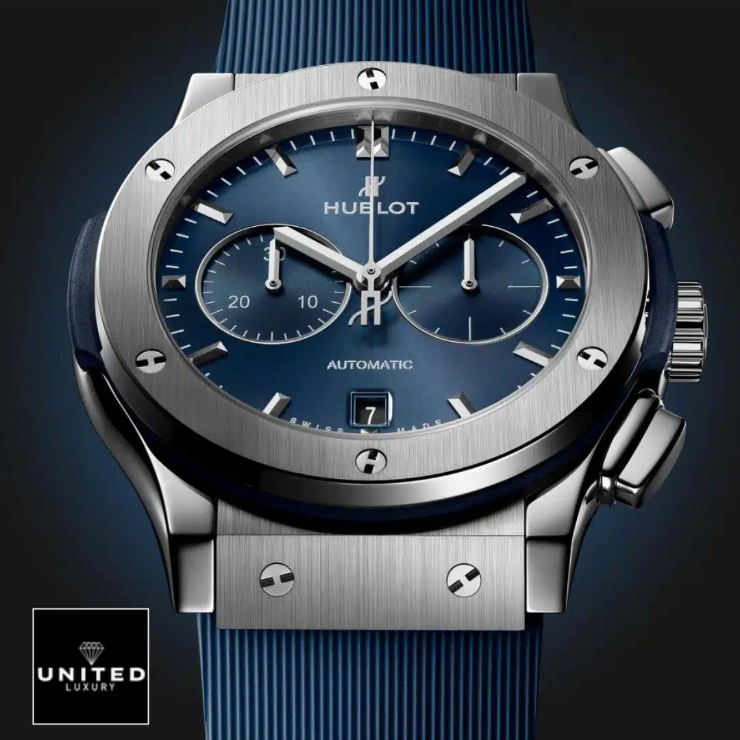 Hublot Classic Fusion Replica 1 Hublot Classic Fusion Automatic Blue Sunray Dial Titanium Case 565.NX.7170.LR Replica