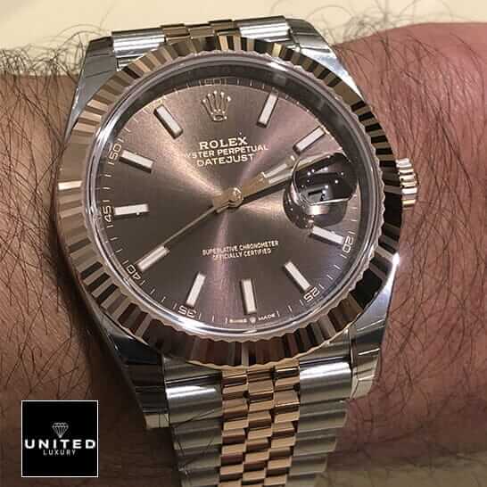 Rolex Datejust 126331 Everose Gold Automatic Chocolate Dial Jubilee Replica 1 rolex 126331 chocolate replica