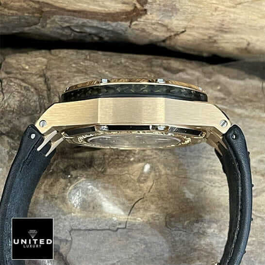 AP Montoya Replica 7 Ap Montaya Gold Case Black Leather