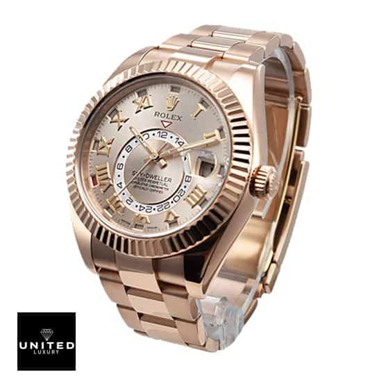 Rolex 326935 Pink Gold Replica 2 Rolex Sky-Dweller Pink Gold 326935-0004 Oyster Replica