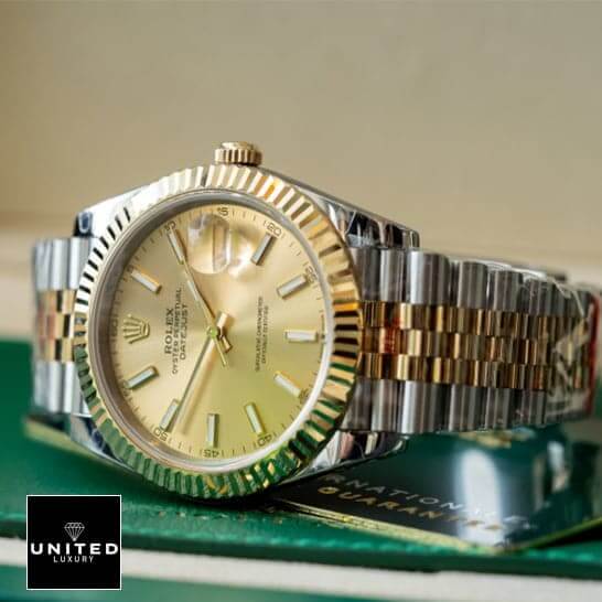 Rolex Datejust 116233 Champagne Dial Replica 2 Rolex Datejust 116233 Yellow Gold Fluted Bezel Replica