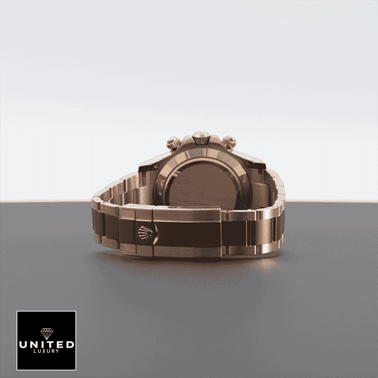 Rolex Daytona 116505-0013 Oyster Bracelet Fold Clasp on the Rolex Logo Replica on the table