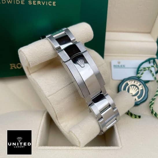 Rolex Diagonal Black Replica 2 Rolex Day-Date 228206 KW Stainless Steel Fold Clasp Replica