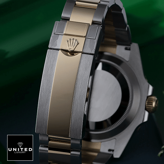 Rolex Submariner Date Two Tone Blue Dial 16613 Replica 4 Rolex Submariner Date Two Tone Fold Clasp on the Rolex Logo 16613 Replica