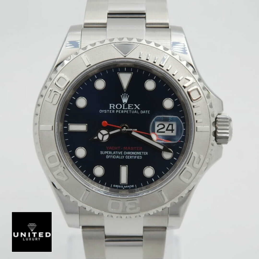Rolex Yacht-Master 116622 Stainless Steel Dark Rhodium Dial Replica 1 Rolex 116622 Oyster Yacht Master Replica white background