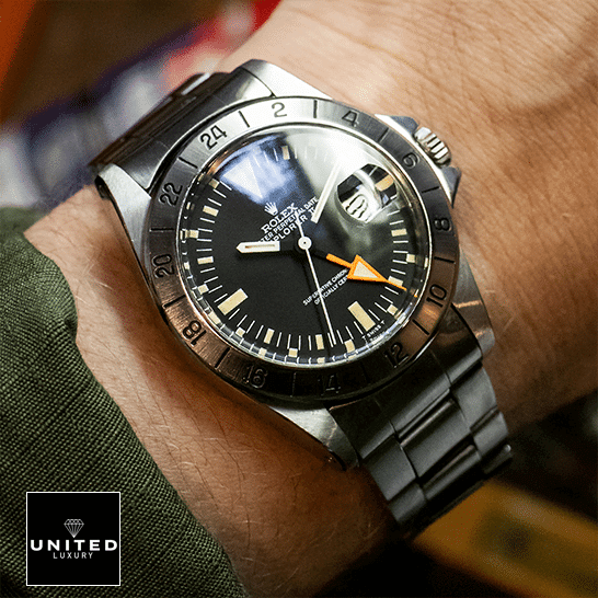Rolex Explorer II 1655 (Antique) Black Dial WARO025 Oyster Replica 4 Rolex Explorer II 1655 (Antique) WARO025 Black Dial Replica on his arm