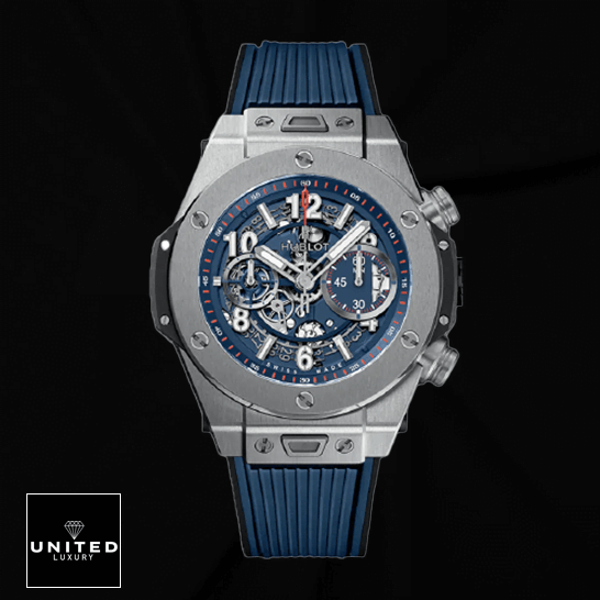 Hublot Transparent Blue Replica 3 Hublot Big Bang Unico Blue 84.394.-5471.NL_.7112.RX Replica black background